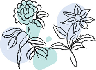 Vibrant Colorful Flower Design A Detailed Illustration a Striking Floral Arrangement