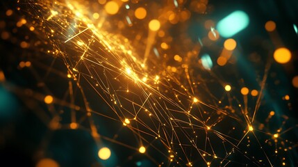 Modern digital technology background with plexus connections and futuristic style