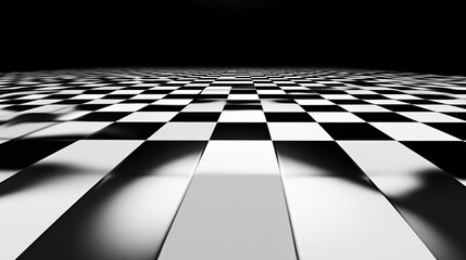 A classic black and white checkerboard optical illusion 
