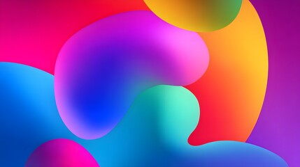 Abstract colorful background with flowing shapes and vibrant gradients creating a dynamic and modern design perfect for backgrounds or digital art projects today.