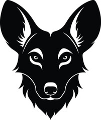 Dog head silhouette vector