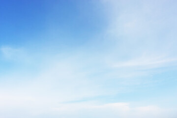 Fantastic soft white clouds against blue sky and copy space horizontal shape. Web banner.Website header.