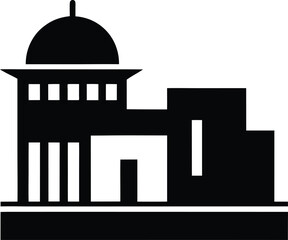 silhouette of a mosque