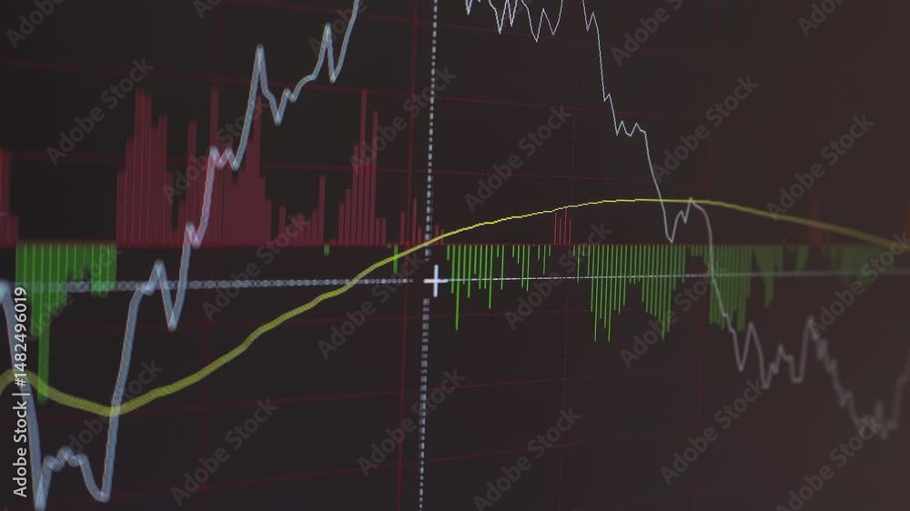 Poster traders investment monitor real-time business forex colorful diagrams and stock market data investin