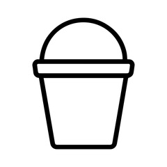 Bucket icon on white background vector
Vector icon household items home