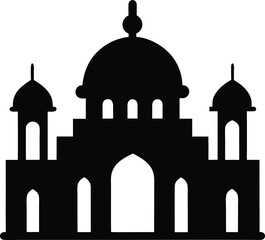 Islamic mosque black silhouette