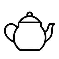 Teapot icon on white background vector
Vector icon household items home