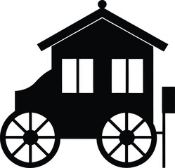Fototapeta premium vintage carriage silhouette