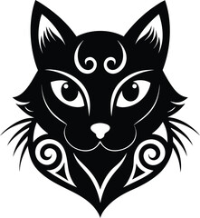 Fototapeta premium black cat head