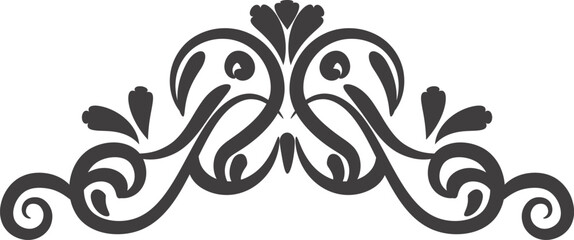 Elegant Floral Swirl Ornament