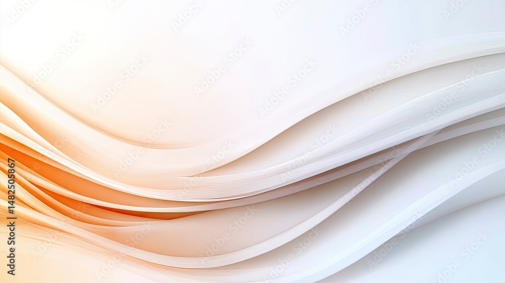 Poster abstract smooth flowing lines, soft light and color gradients