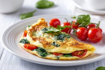 Spinach and Tomato Omelette: A Rustic Culinary Delight