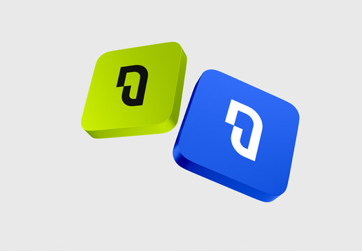 3D Realistic App Icon Mockup