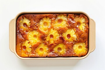 Delicious Pineapple Upside Down Cake with Golden Caramelized Topping