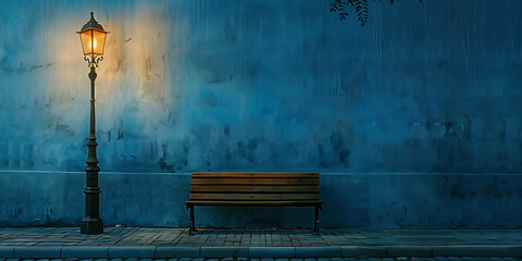 A Lonely Bench Under the Moonlit Night background




