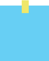 Blue sticky note design.
