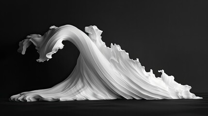 Abstract wave sculpture