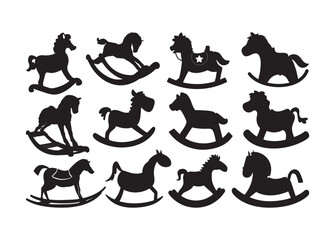 Rocking Horse vector, Rocking Horse clipart, Rocking Horse silhouette