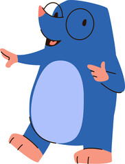 Happy Mole Cartoon Character