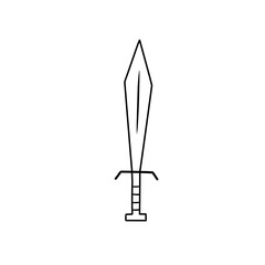 sketch the outline of the sword