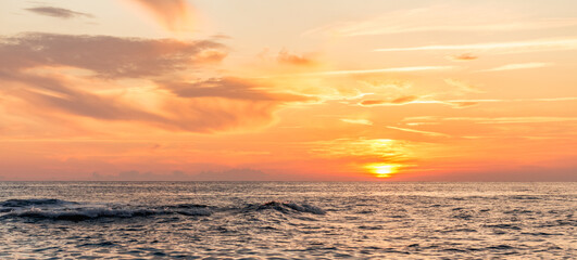 sunset over the sea in Cyprus..