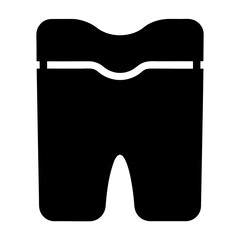 Illustration of a black molar tooth with detailed anatomy showcasing healthy gums