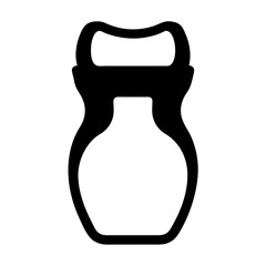 A bold abstract kettlebell illustration for fitness and workout enthusiasts