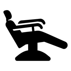 Silhouette of a modern dentist chair or a luxurious recliner seat