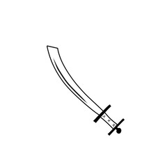 Fototapeta premium sketch the outline of the sword