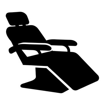 black dental chair icon clip art preview