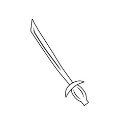 sketch the outline of the sword