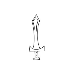 sketch the outline of the sword