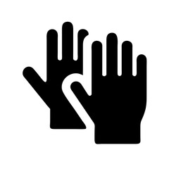Fototapeta premium Simple black gloves icon, for websites and apps