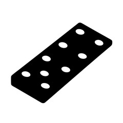 Isometric Black Tablet with Eight White Dotted Icons Arrangement, Clean and Simple