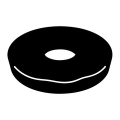 Monochromatic Donut Illustration, a Simple and Delicious Design Element for your Project