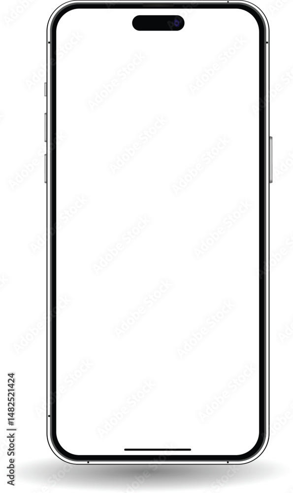 Aufkleber mockup smart phone new generation isolated vector for infographic business web site design app