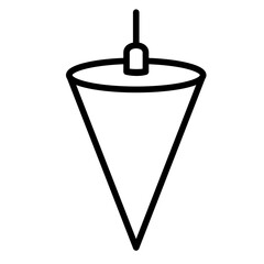 plumb line icon in outline style