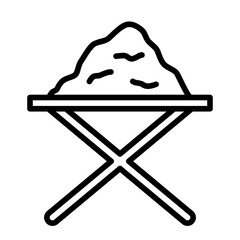 mortar board icon in outline style
