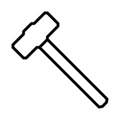 lump hammer icon in outline style