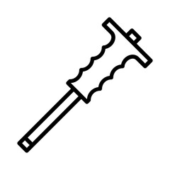 cold chisel icon in outline style