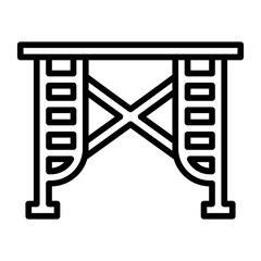 scaffolding icon in outline style
