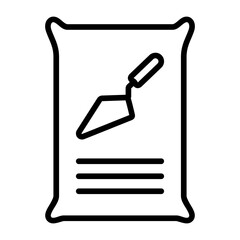 cement icon in outline style