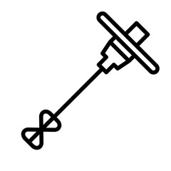 mixing drill icon in outline style