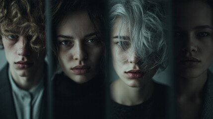 Candid portrait capturing the essence of modern youth and expression, reflecting the emotions, challenges, and aspirations of the millennial generation in a contemporary setting