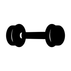 Simple Silhouette of a Dumbbell for Strength Training and Fitness Activities