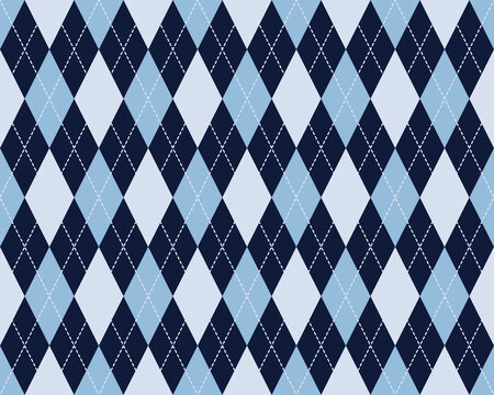 Argyle seamless pattern blue navy