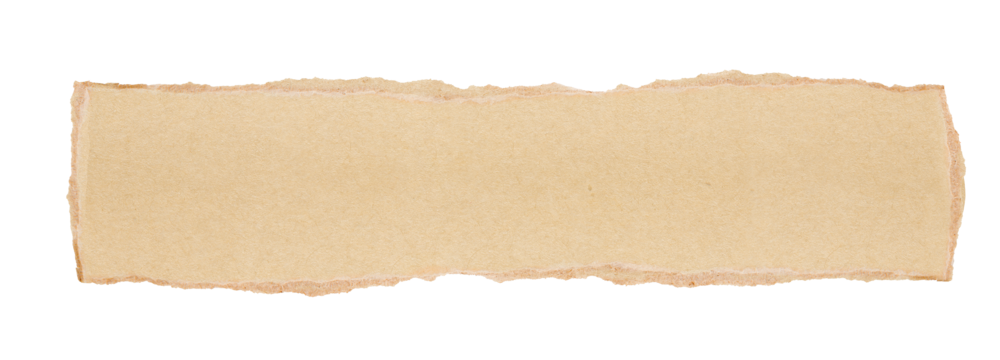 Piece of yellow torn edges paper ripped isolated on transparency background. Yellow ripped paper torn edges strips isolated