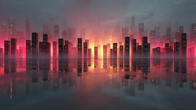 ancient, harp, standing, ruins, temple, vines, growing, around, strings