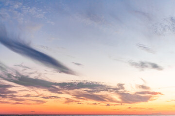 Dramatic Sunset Highlights Azure Ocean Beauty.
