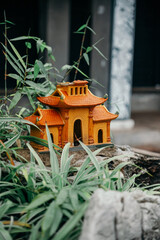 A miniature house in the Temple of literature in Hanoi, Vietnam